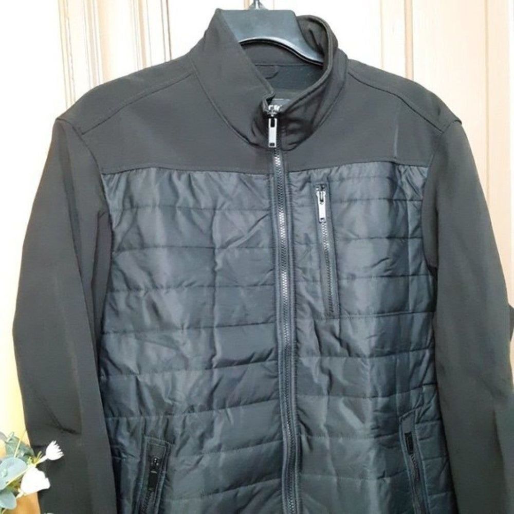 Apt. 9 Men’s Quilted Puffer Moto Winter Black Jacket size XL - Picture 1 of 10